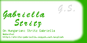 gabriella stritz business card